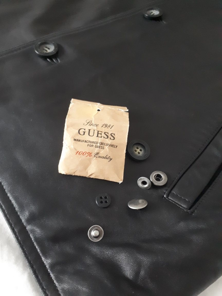 Oryginalna męska kurtka skórzana marki GUESS rozm XL