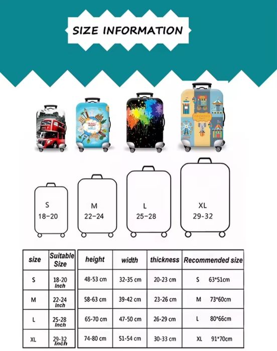 Чохол на валізу розмір Л