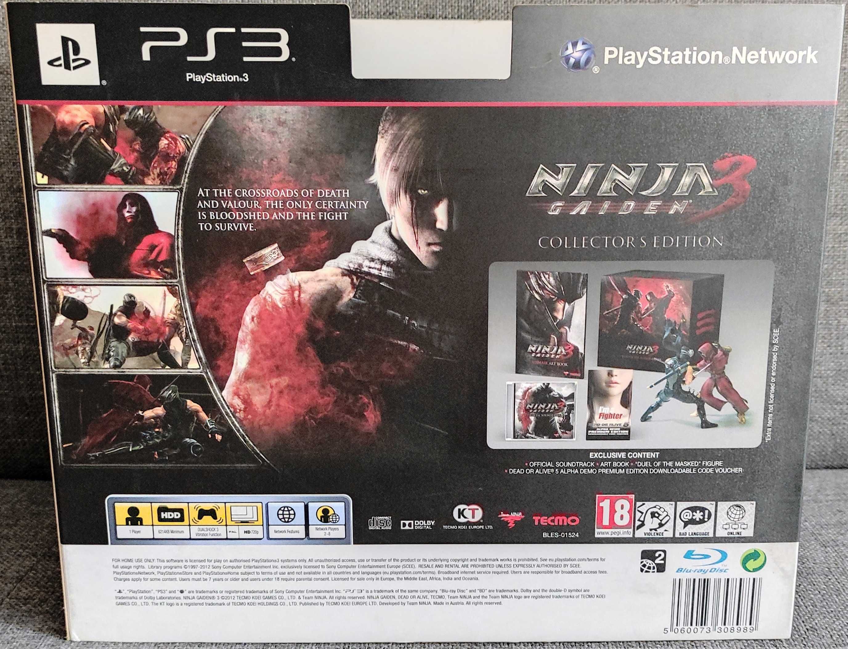 Ninja Gaiden 3 Collector's Edition Elementy Edycji Kolekcjonerskiej