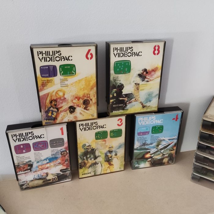 Conjunto de 12 jogos para Philips Videopac (coleção, vintage)