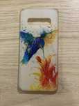 Etui z grafiką Samsung Galaxy S10+ plus niebieski koliber watercolor