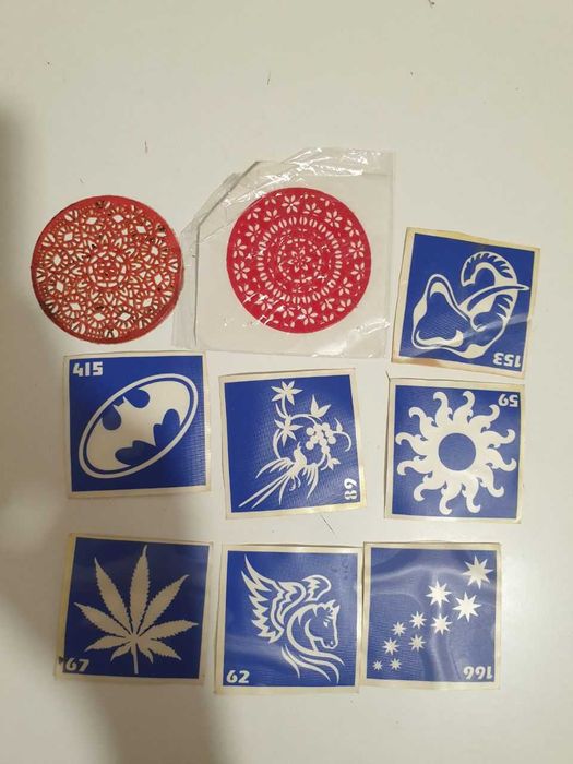 Трафарети для тимчасових тату та мехенді (хна, блиск тату), набір