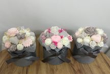 Świece sojowe kwiatowy nauczyciel flowerbox gipsówka zakonczenie roku