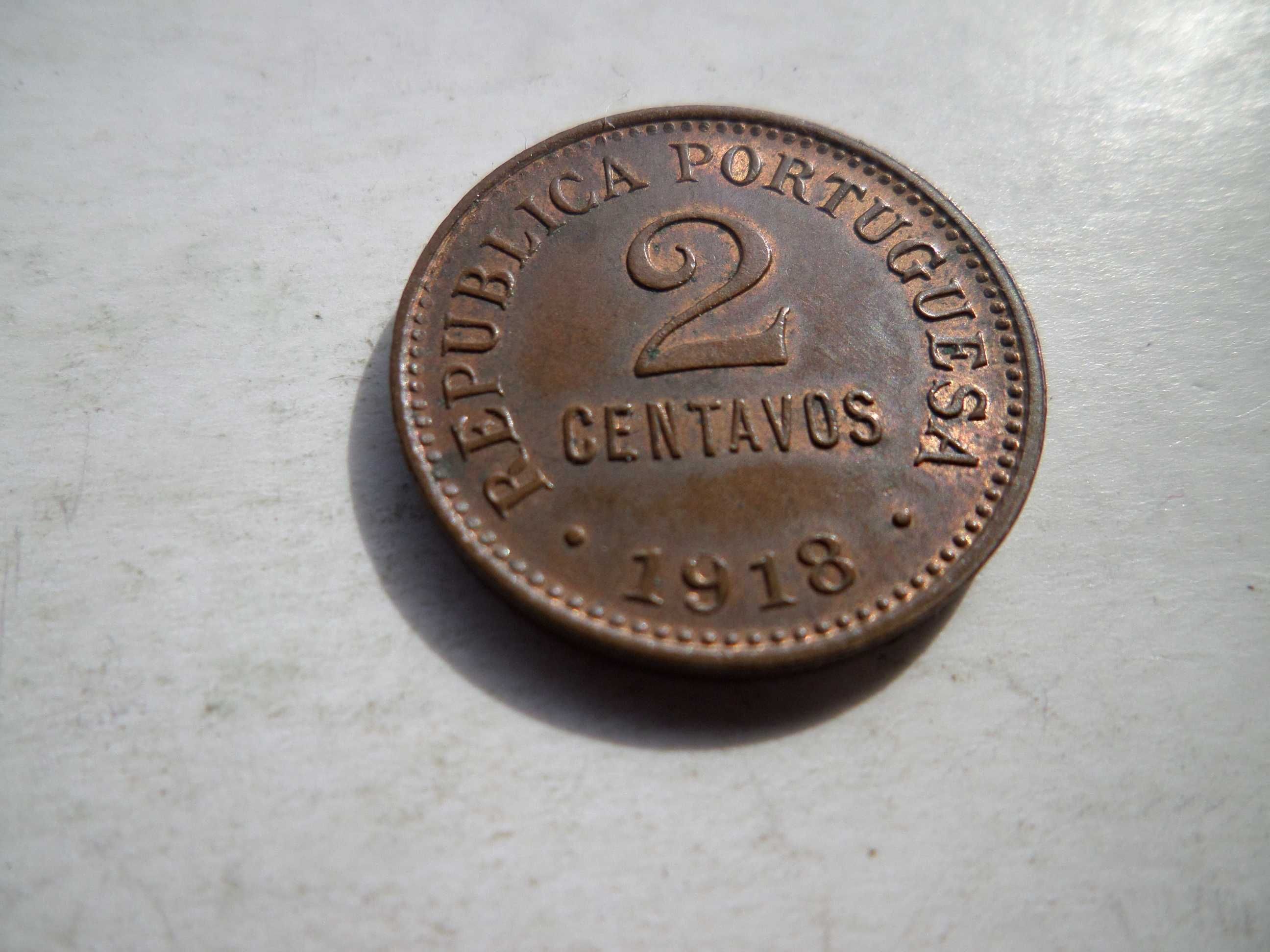 Moeda 2 Centavos, ano 1918, 'Curiosidade' : 9 Aberto