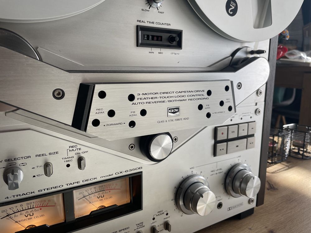 Magnetofon Szpulowy Akai GX-635DB/Komplet/Prywatna Kolekcja*Nowa Sól*