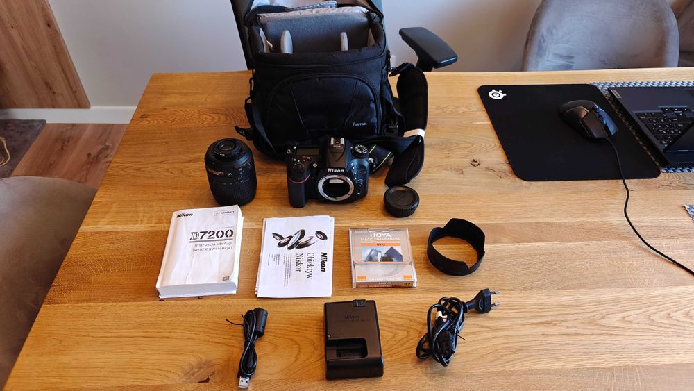 Aparat Nikon D7200 + Obiektyw Nikkor AF-S 18-108mm - Idealny