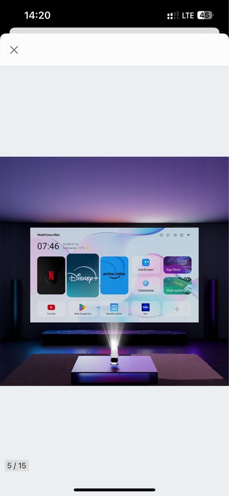 Projektor manta i ekran overmax