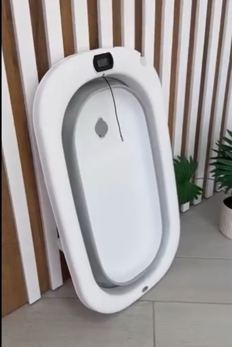 Дитяча ванночка для купаня з градусником, складна ваночка дял купаня