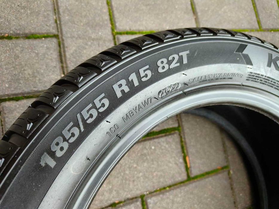 185/55 82T R15 KUMHO WinterCraft WP52 2022r 8mm Zimowe 4szt Opony