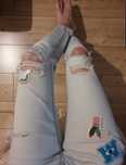 Damskie Jeansy z naszywkami rozmiar xs