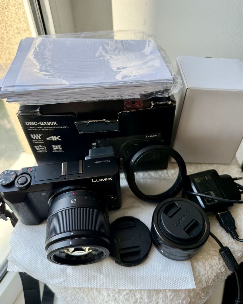 Panasonic Lumix GX80 + 2 об’єктиви (25mm f/1.7 + 12–32mm)
