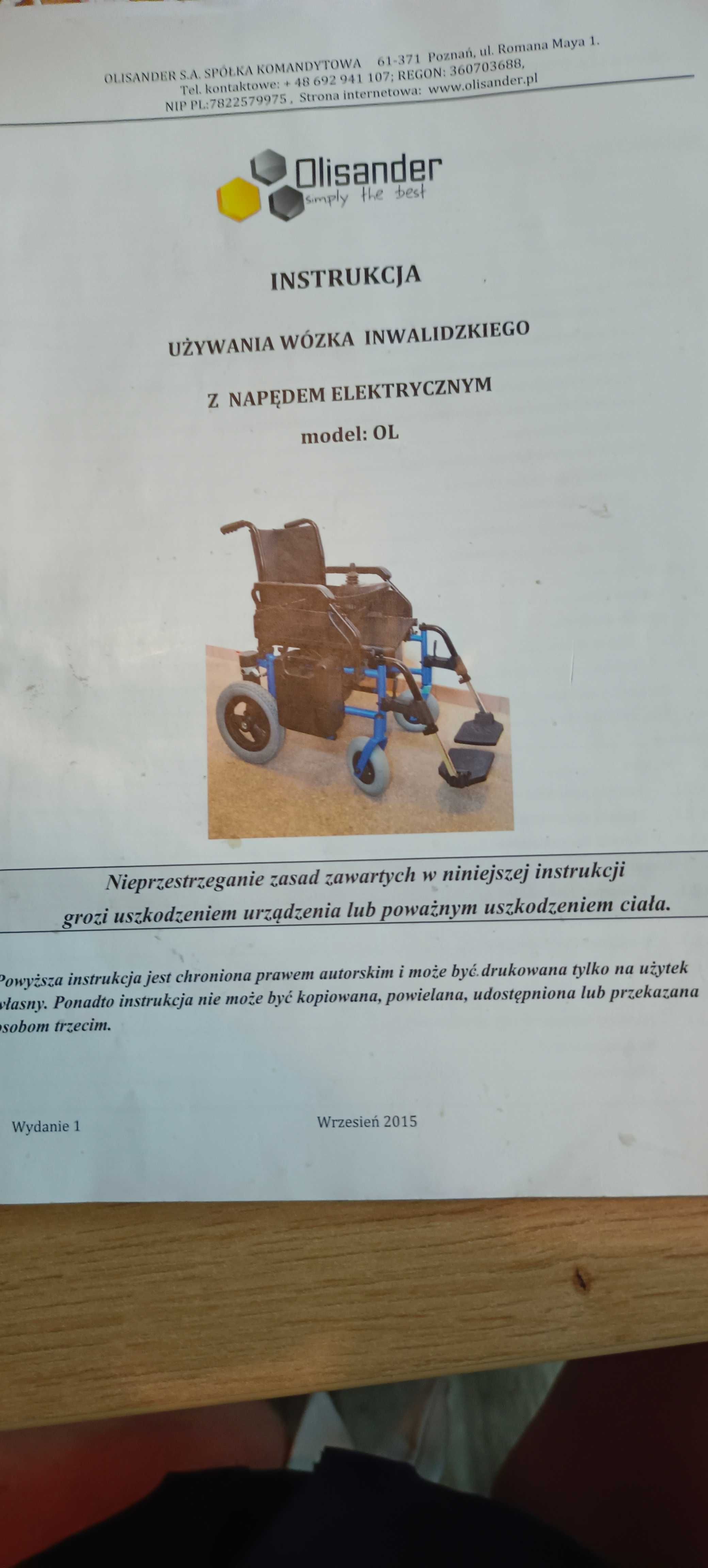 Wózek inwalidzki elektryczny