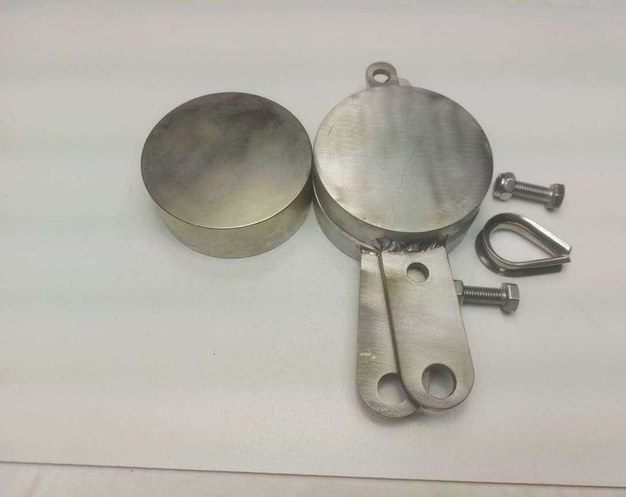 Magnes neodymowy MW 70x30 N42 w obudowie INOX pełnej boczne mocowanie