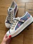 Trampki dior jeansowe w kwiatki