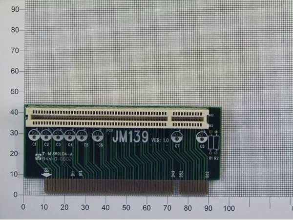 Левосторонний угловой райзер 32 Bit 1U PCI адаптер JM139