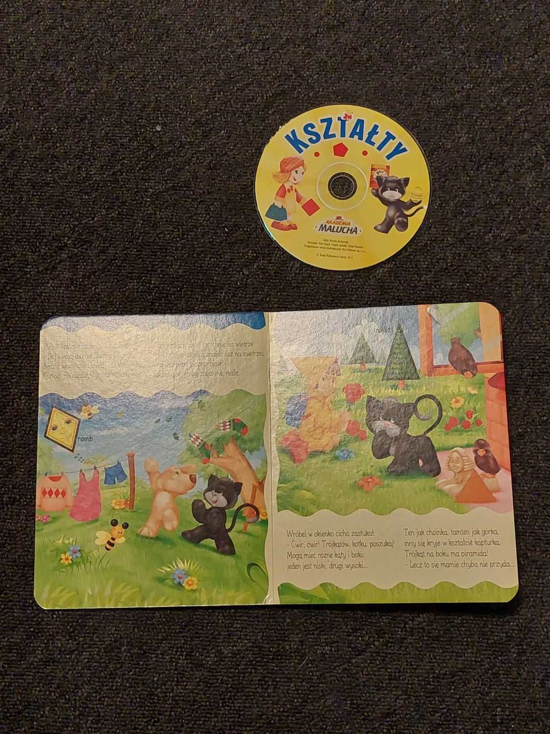 Książeczka "Kształty" Akademia Malucha + CD / stan bdb