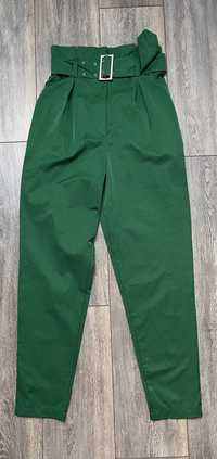 Soczyście zielone spodnie H&M s xs