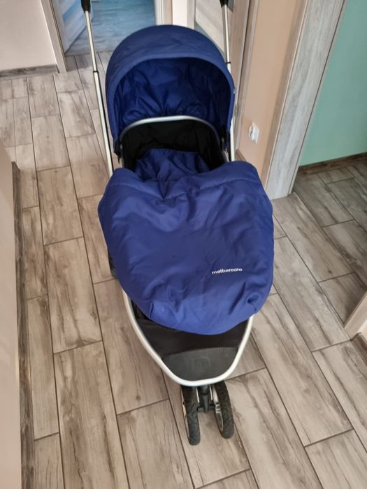 Mothercare zestaw 3 częściowy wózek granatowy  stan bdb