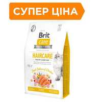 Сухий гіпоалергенний корм Brit Care Cat Haircare Healthy & Shiny Coat