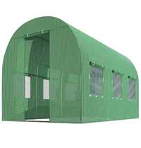 Szklarnia Tunel Foliowy DUŻY Solidny Zielony Folia Stelaż 2x3m 6m2