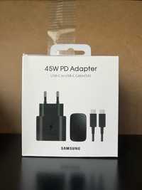 Oryginalna ładowarka Samsung 45w Czarna+kabel C-C
