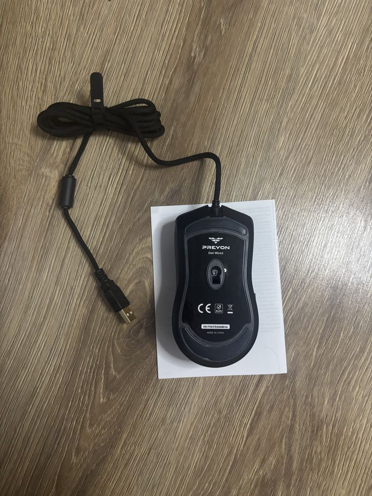 Myszka gamingowa Preyon Owl – nowa, RGB, OMRON