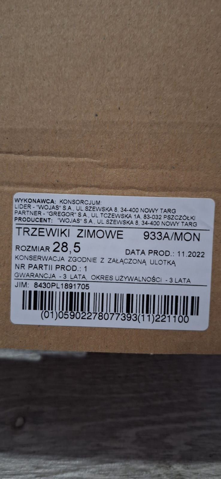 Buty wojskowe zimowe 44.5