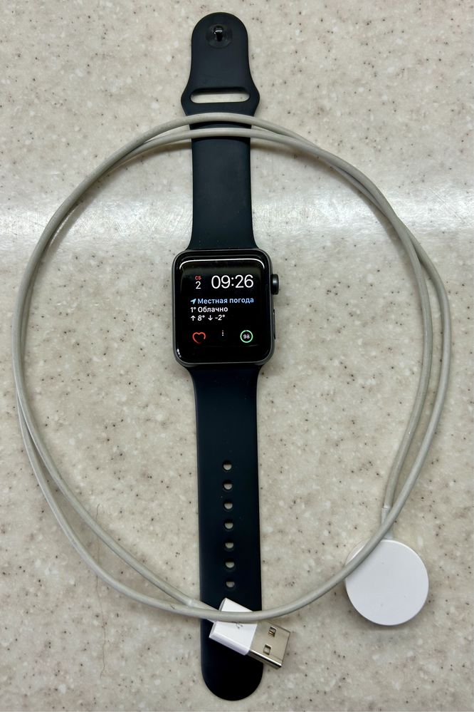  watch series 3 42 mm space gray aluminum black