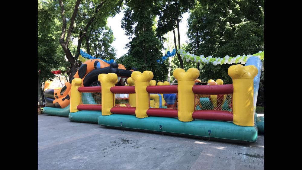 Аренда надувного аттракциона. Горка.Груша. Аэрохокей. Батут