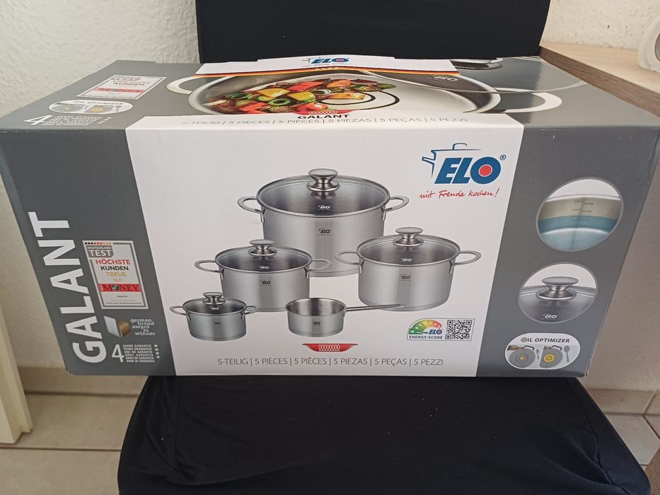 Garki komplet z pokrywkami 9 el.