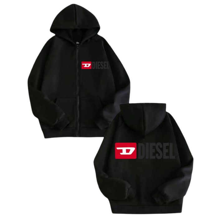 Зип-Худи Diesel Logo унисекс дизель кофта толстовка с капюшоном New