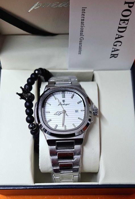 Relógio Poedagar Nautilus Branco Gelo - 41 mm