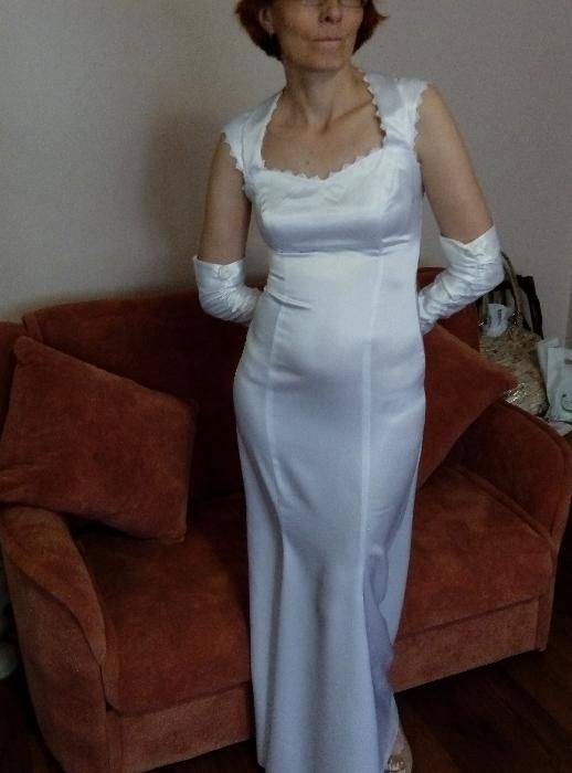 Элегантное свадебное платье, фасон рыбка, в отличном состоянии!