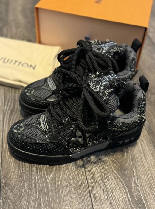 Louis Vuitton Skate Trainer Black Swarovski Monogram