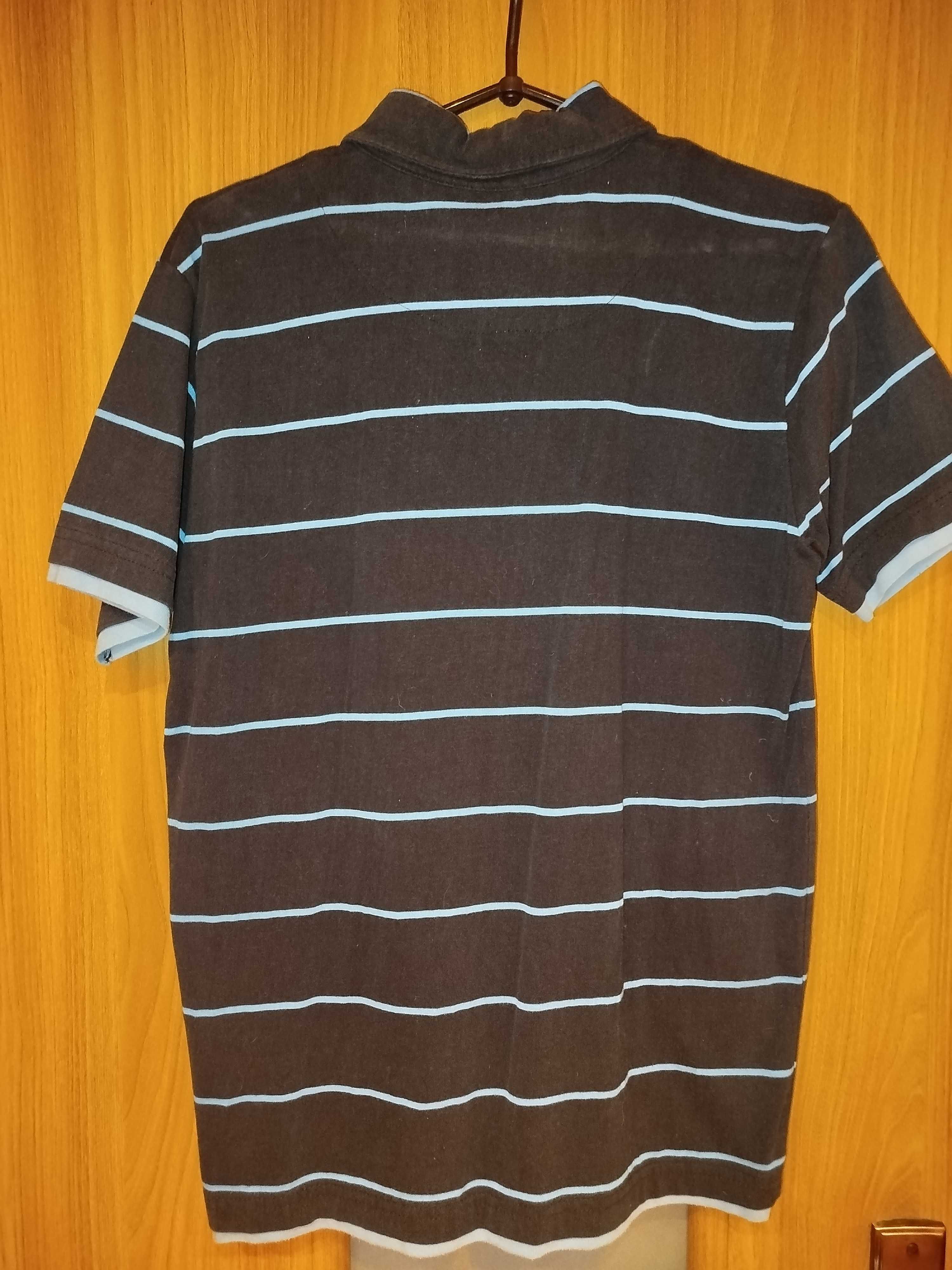 Koszulka Polo C&A roz. L czarno/niebieska