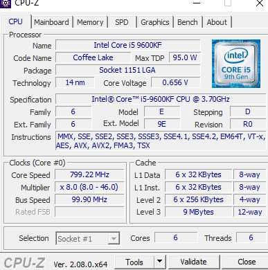 Procesor Intel Core i5-9600KF 6x3.7GHz 9MB LGA 1151