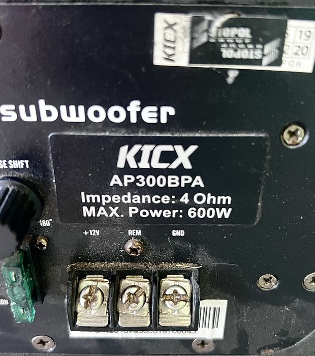 Продам Сабвуфер Kicx AP-300BPA