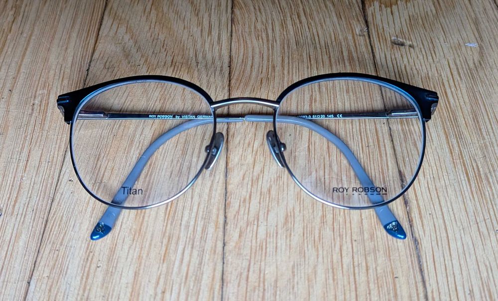 Metalowe oprawki ROY ROBSON Titan 40083 - rozm. 51mm, etui, ściereczka