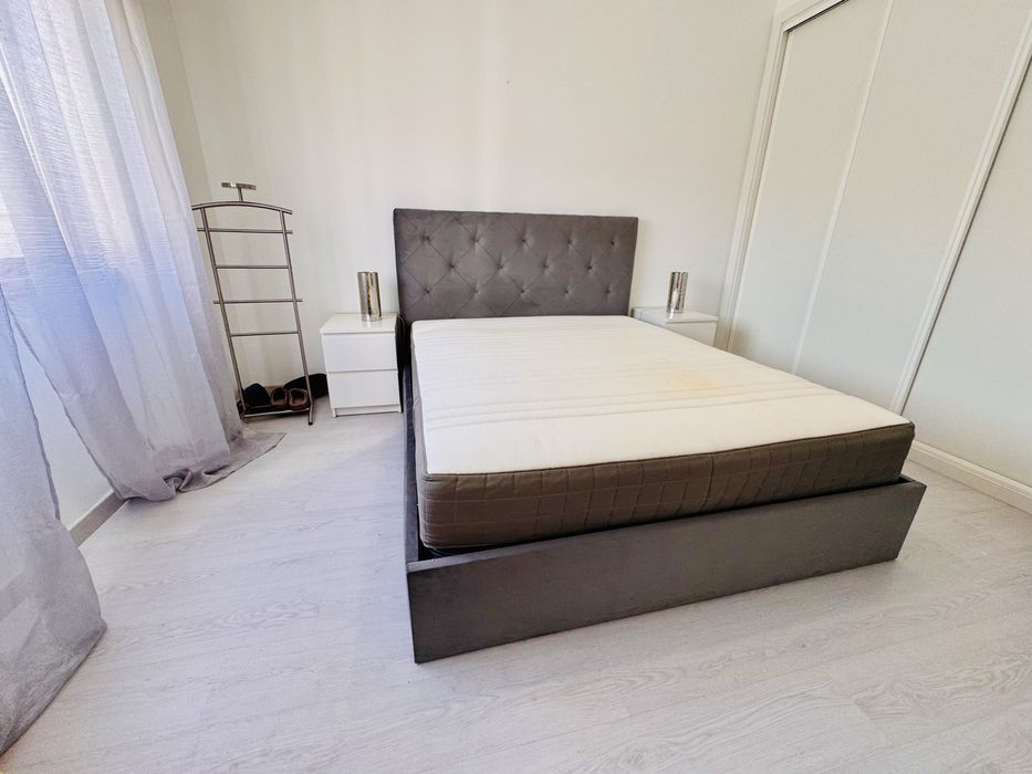 Cama De Casal 160x200 Cinza