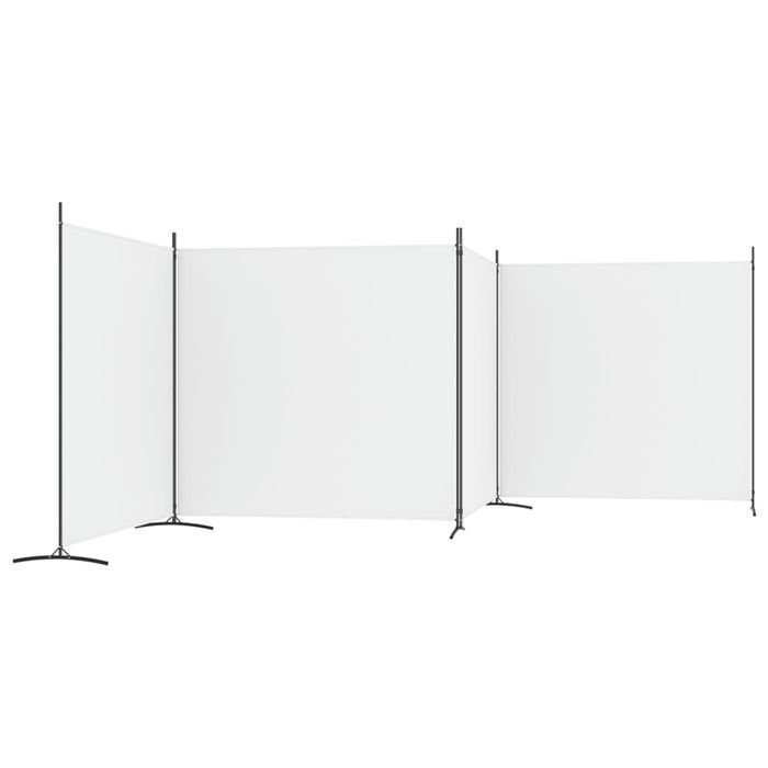 Vidaxl Parawan 4-Panelowy, Biały, 698X180 Cm, Tkanina