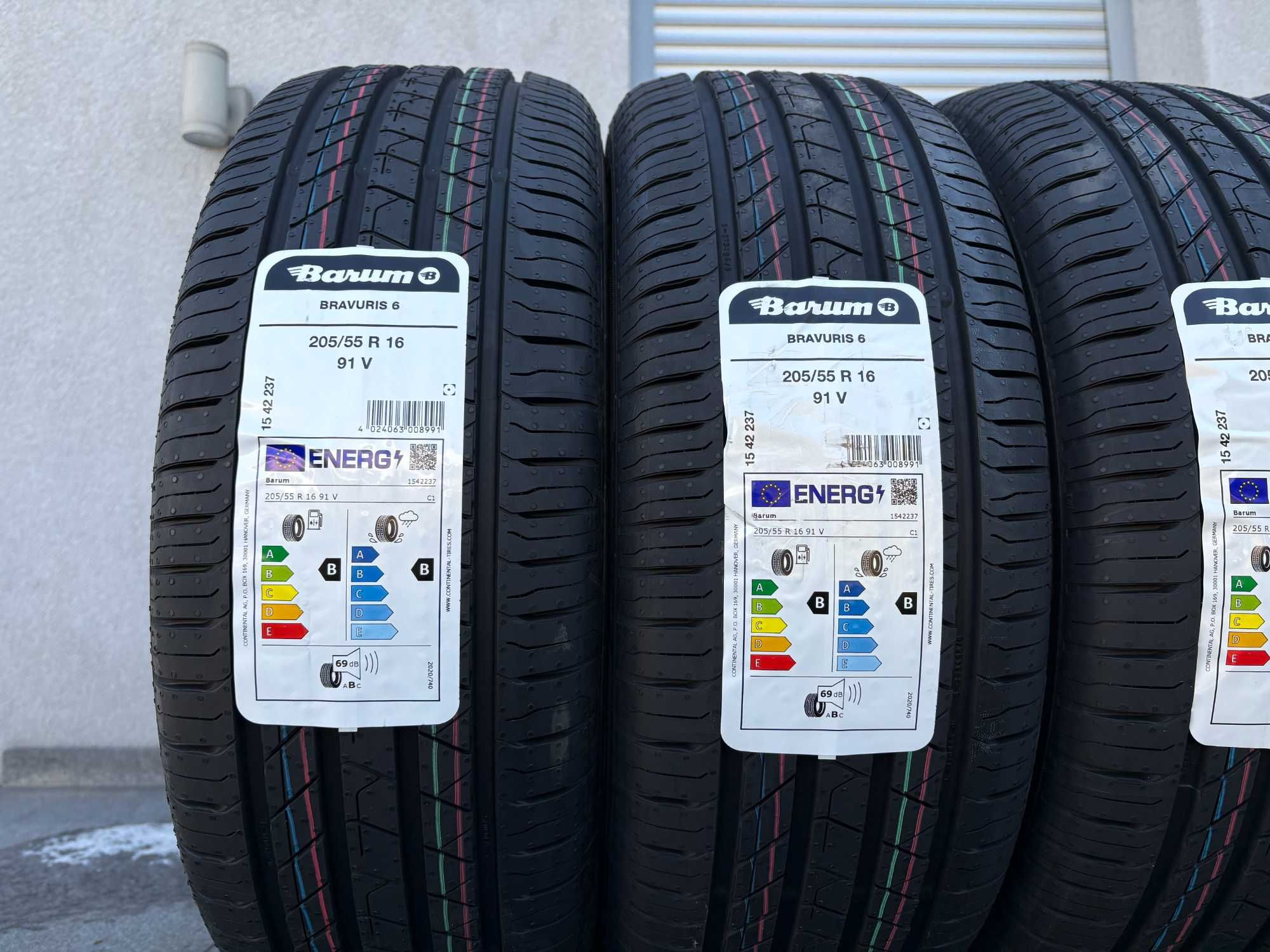 x4 letnie 205/55R16 Barum Bravuris 6 prod. 2025r 91V B,B,69db gwaranc