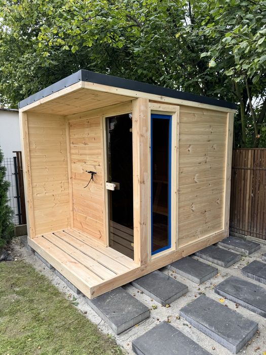 Sauna ogrodowa opalana drewnem ocieplona