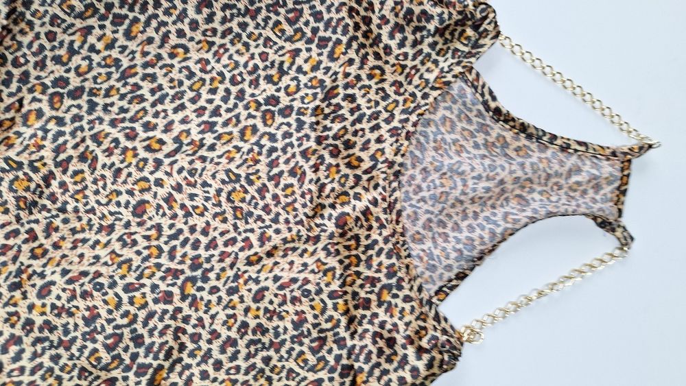 Blusa, top cetim alças corrente dourado