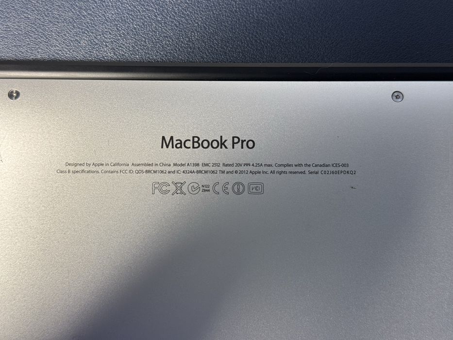 MacBook Pro Retina 15" (Mid 2012) | i7 | 8GB RAM | SSD 500GB