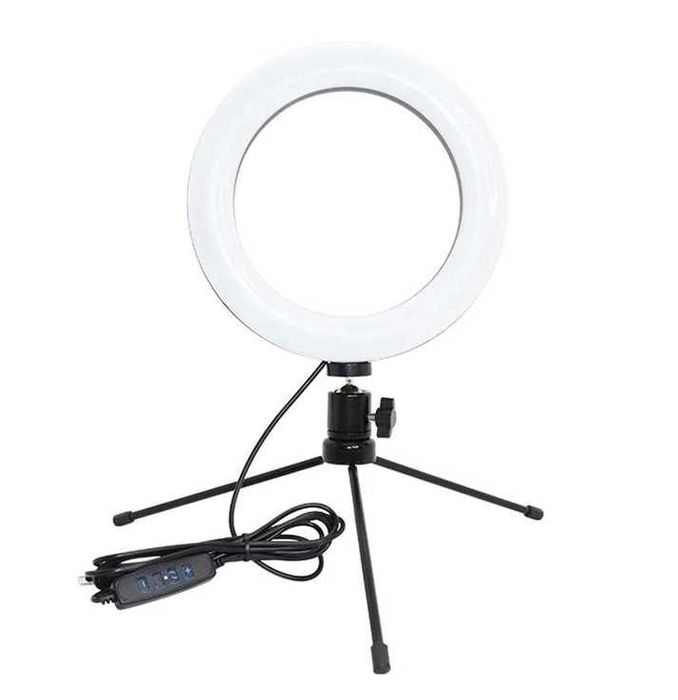 Lampa pierścieniowa LED Ring 16 cm z tripodem – do makijażu i zdjęć