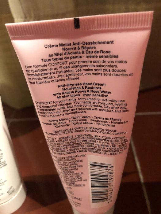 Zmywacz do twarzy i krem do rąk Lancome