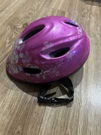 Kask 46-52 regulacja kask rowerowy na rolki itp sliczny rozowy sla szi