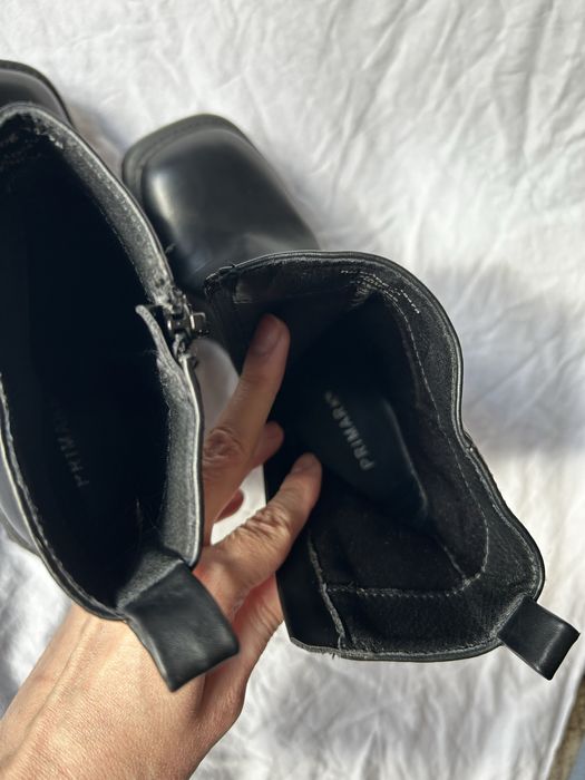 Чоботи ботильйони квадратний носок модні нові