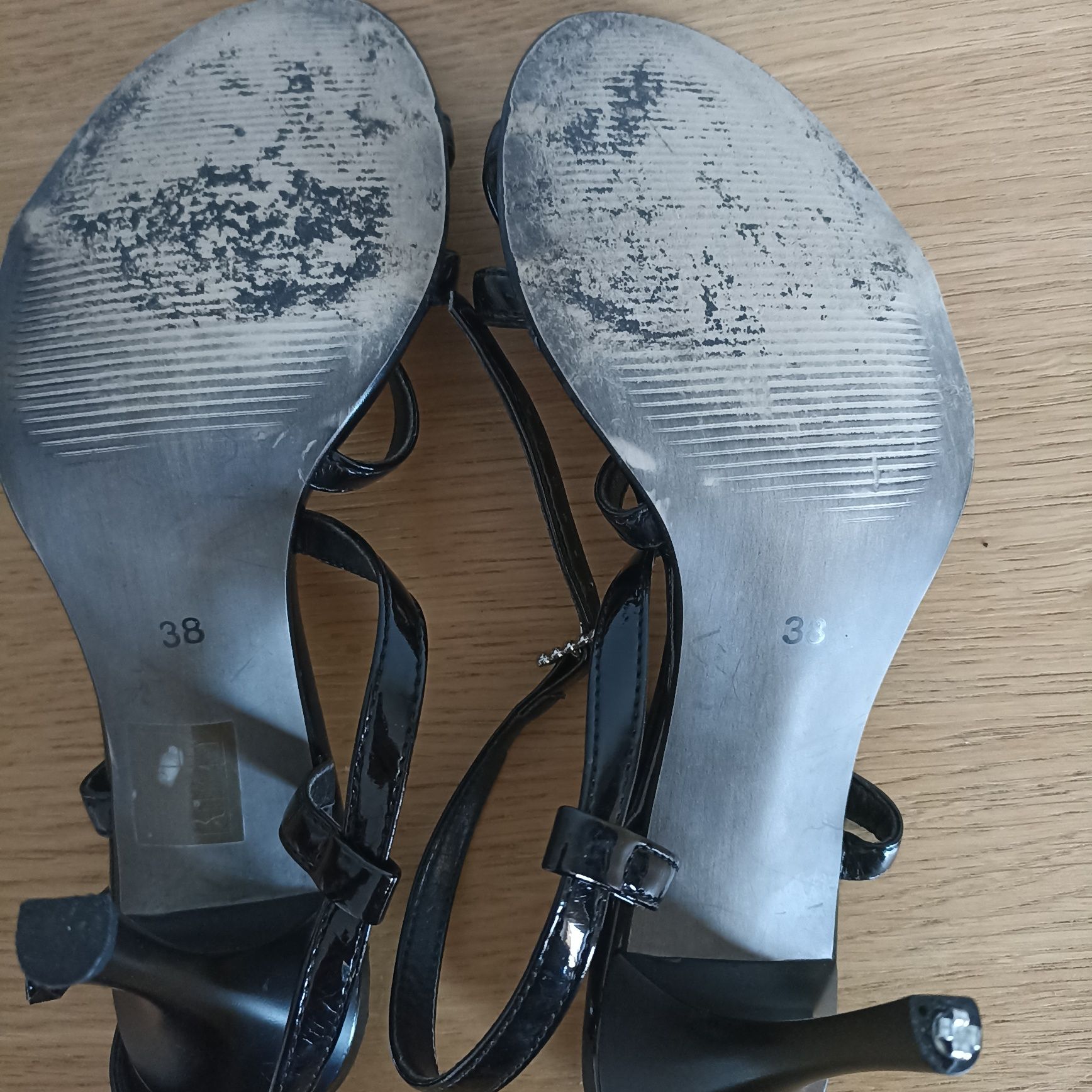 buty sandałki obcas skóra lakierowana ANIS 38