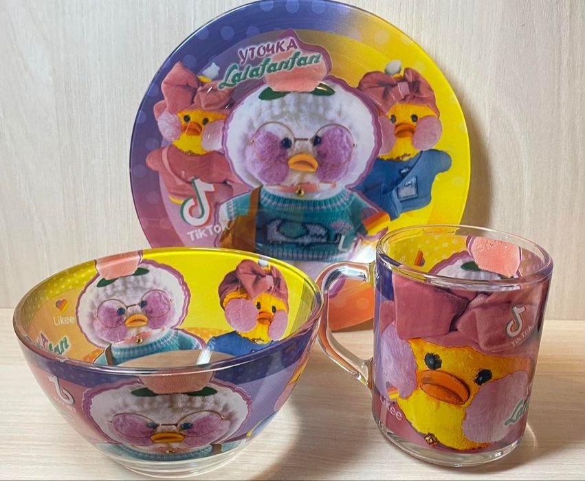 Дитячі набори посуди з улюбленими героями, детская посуда